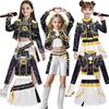 Фильм K-Pop Руми Мира Зои Охотники на Демонов Косплей Костюм Детский Девочки Хэллоуин Сцена 3D Печать Охотница Золотая Ролевая Игра Одежда