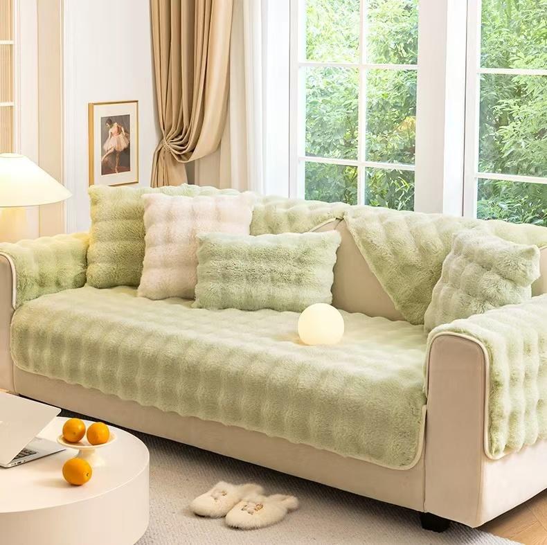 Living Home Нескользящие подушки для диванов Чехлы для диванов Зимние теплые пушистые чехлы Толстые плюшевые коврики для диванов