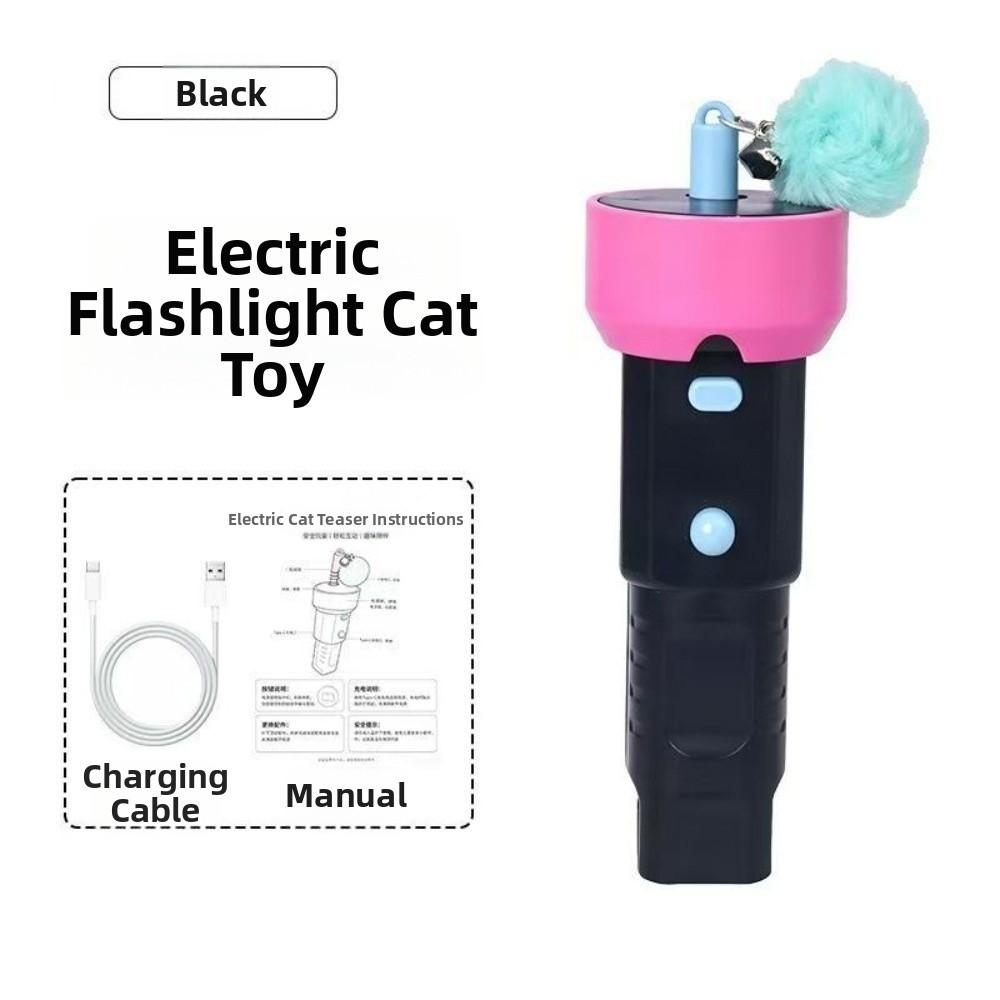 ABS Cat Teaser Wand 2m Retractable Rope Pet Exercise Toy Fun Automatic Cat Toy Indoor Play
