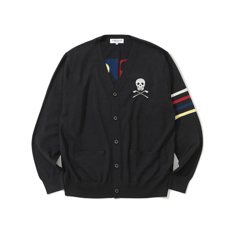 Makeuaenlona M Gn Back Logo Point Knit Cardigan Lr3Ib02M