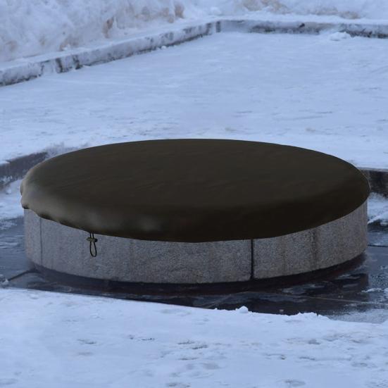 Чехол для костра Yousheng Outdoor, водонепроницаемый чехол из ткани Оксфорд, устойчивый к ультрафиолетовому излучению, со шнурком для круглых встроенных каменных кострищ