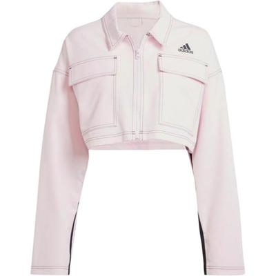 Удобная модная джинсовая куртка с воротником-молнией, женская куртка розового цвета IM4985