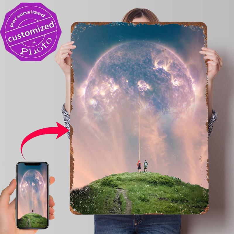 Space Hike Tin Poster Customized Wall Art Retro Vintage Metal Signs for Fans Room Wand Deko Bathroom Decor Home Decorations Desk