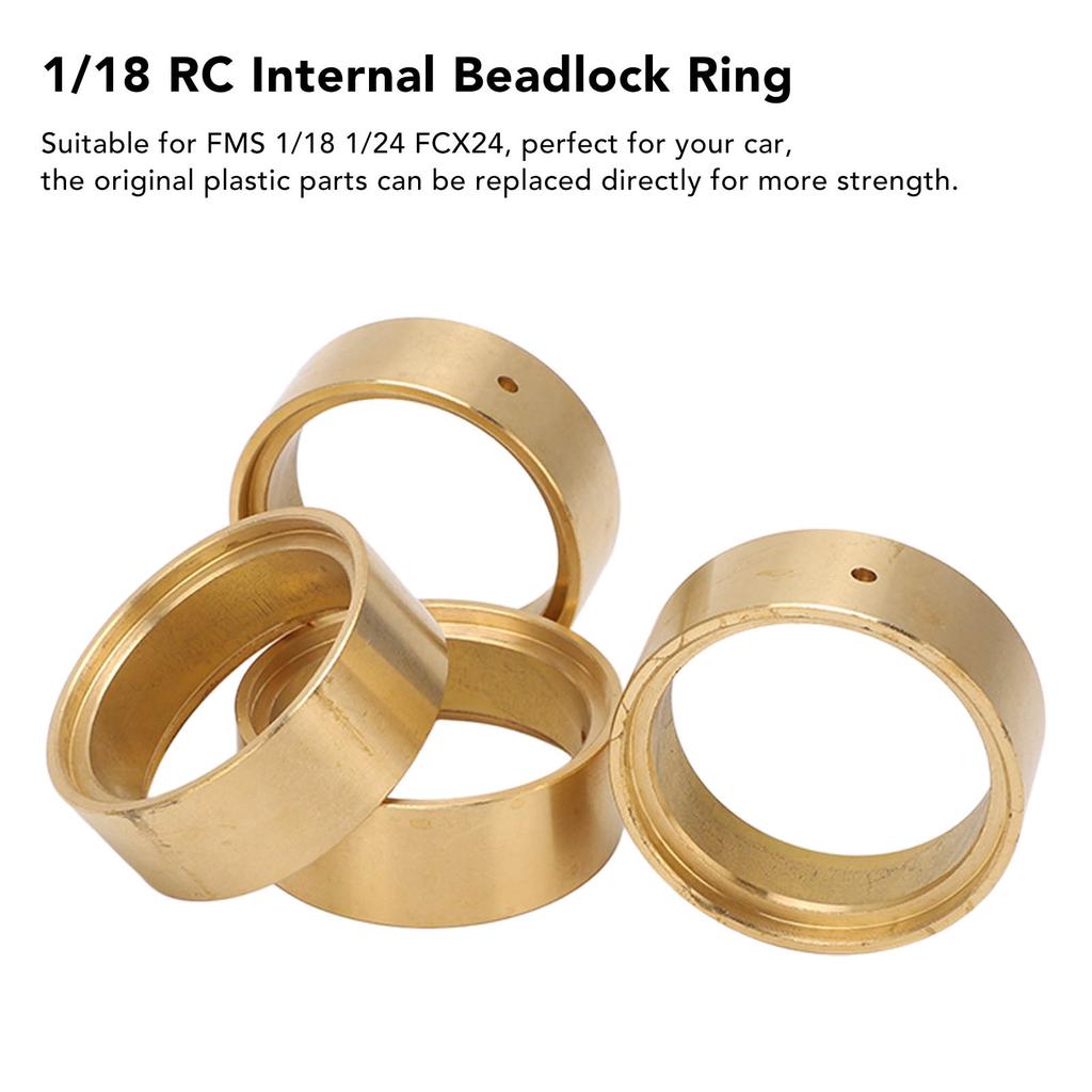 4 шт. Латунные грузики для колес RC, зажимное кольцо-противовес для колес Beadlock для FMS 1/18 1/24 FCX24
