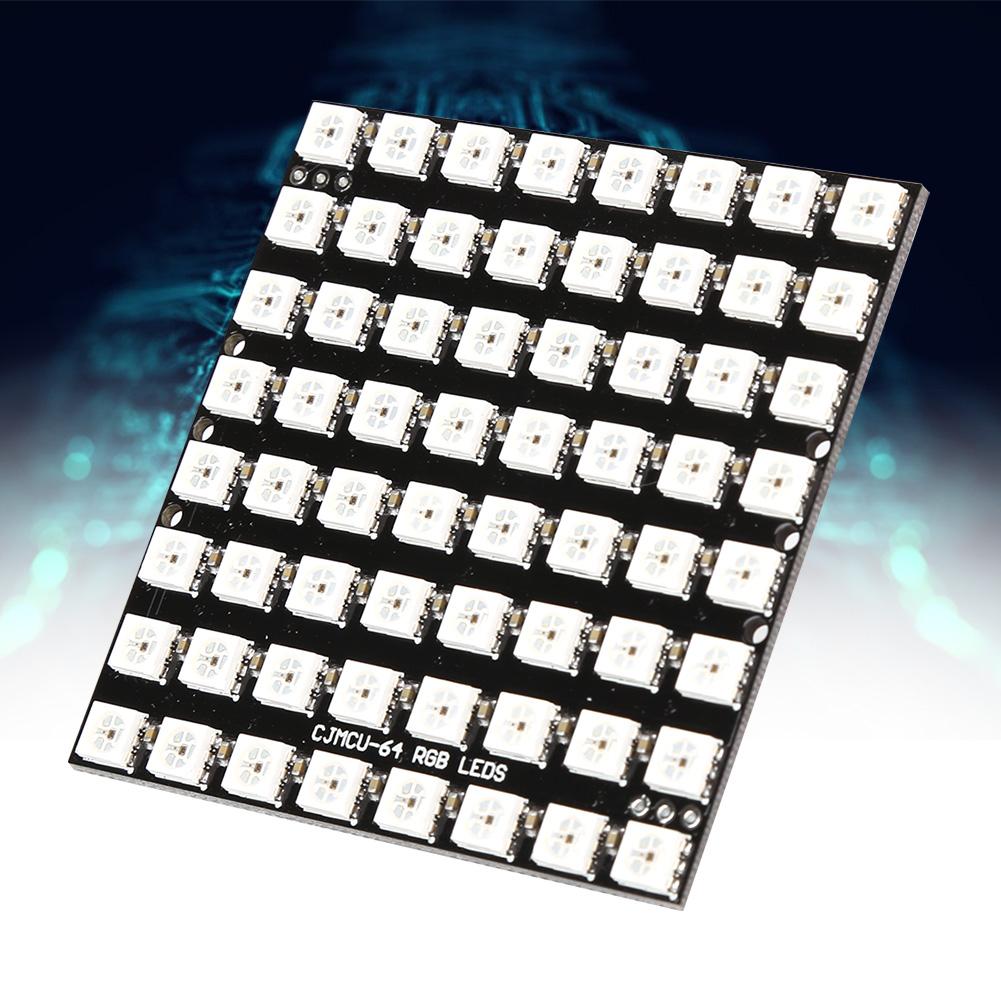 64Digit LED Development Board with Built In Full Color Driver WS2812 5050 RGB LED 5VDC
