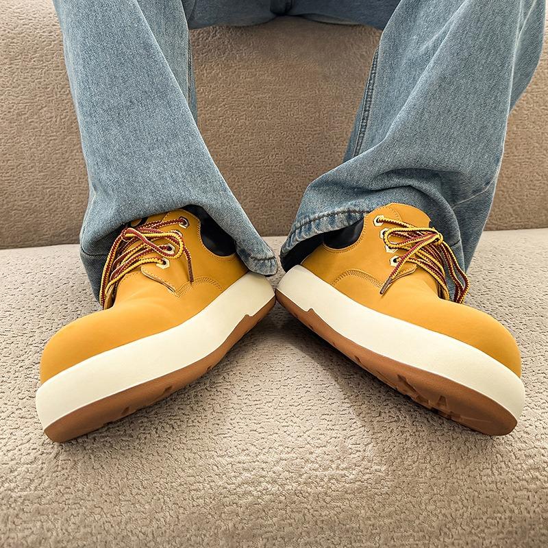 58123 Rhubarb Boots Men's and Women's Thick-soled Mountaineering Tooling Boots Martin Boots Thick-soled Big-head Shoes