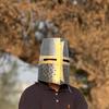 Knight Templar Crusader Helmet Gray Medieval Large Helmet for Roleplay and Cosplay Handmade Helmet