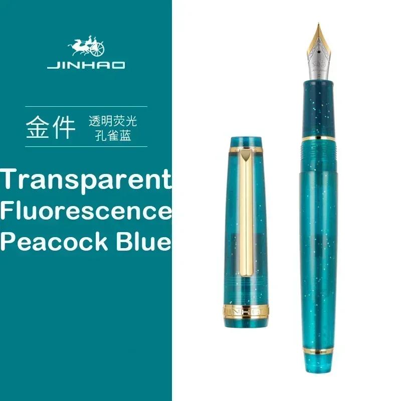 Перьевая ручка Jinhao 82 с золотой отделкой, акриловый корпус, тонкое перо для письма, каллиграфии, подписи, школьные и офисные принадлежности, канцелярские товары