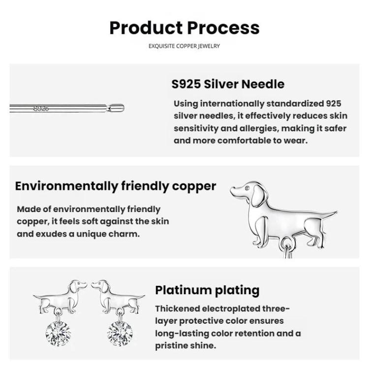 Cute Dachshund Earrings Versatile Pet Accessories