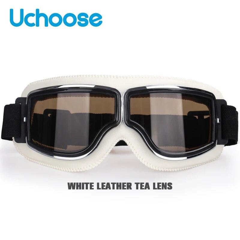 Ветрозащитные очки для велосипедного шлема, кожаные защитные защитные антибликовые очки для мотокросса в стиле стимпанк, легко носить с собой