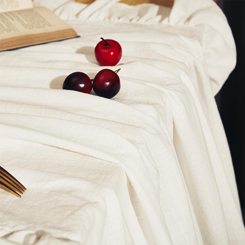 Белая скатерть моющаяся винтажная с оборками покрытие для стола для бохо свадьбы столешницы свадебного душа детского душа дня рождения украшение для вечеринки