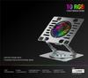 Регулируемая алюминиевая подставка-охладитель для ноутбука с RGB-подсветкой X16