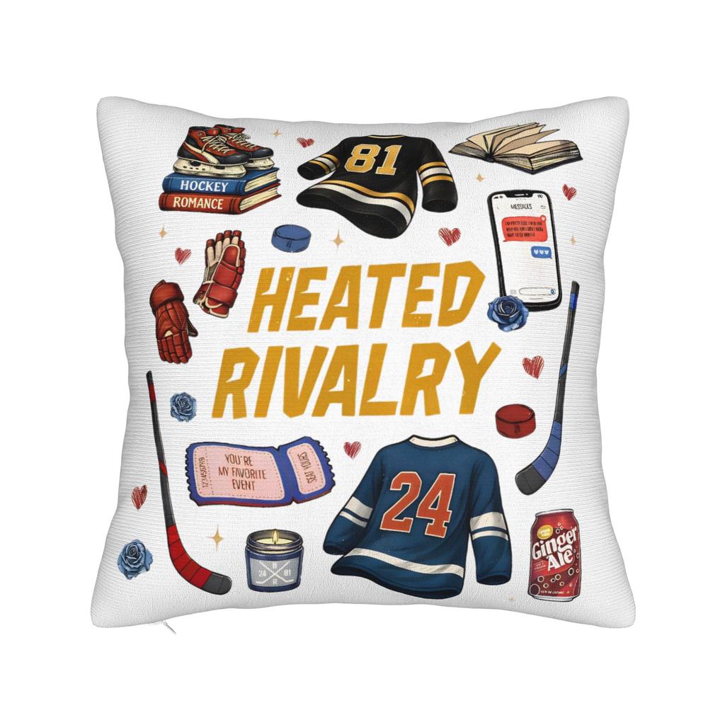 Heated Rivalry 21 Square Pillow Covers Polyester Car Cushion Case Cool Decor Pillowcase 45*45