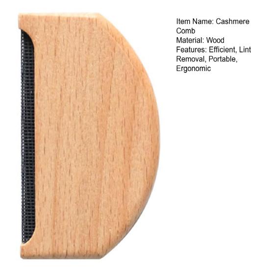Wool Cashmere Comb for Sweater Manual Wooden Pilling Remover Fuzz Fabric Lint Remover Portable Clothing Brush Tool for Knits Woolens Scarves