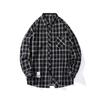 Men's Long Sleeve Plaid Shirt Spring Korean Casual Shirt Men's Shirt