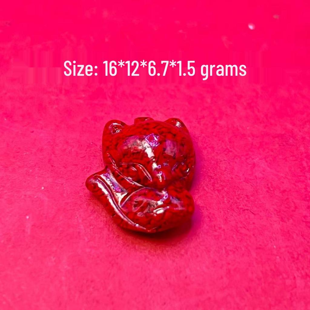 Original Gold-Plated Cinnabar Turtle Shell Fu Plaque and Gourd Pouch Accessories