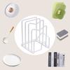 QINGQIU Cutting Board Stand, Large Capacity, Stable, Durable, Hygienic, Kitchen Cutting Board Holder, Stylish Cutting Board Storage, White