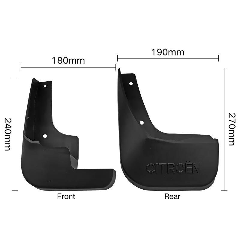 Автомобильные брызговики на крыльях для Citroen Elysee 2014-2015 2016 2017, брызговики, передние и задние брызговики, авто