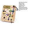 Yousheng LED Light Switch Busy Board Toddler Light-up Switch Control Wooden Board Fine Motor Skills Kids Educational Learning Activity Game Board Toy