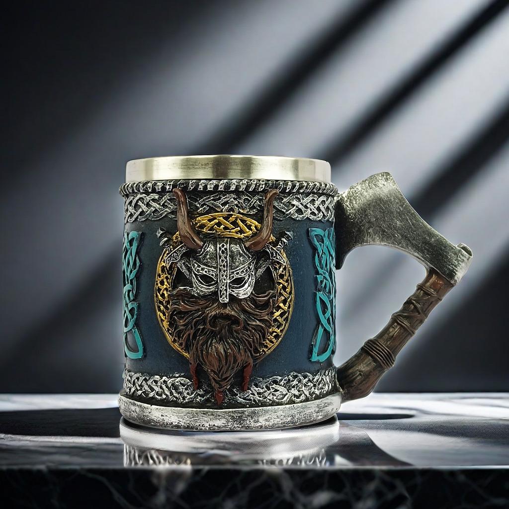 Viking Mug Battle Axe Beer Cup Medieval Viking Pirate Mugs Coffee Cup