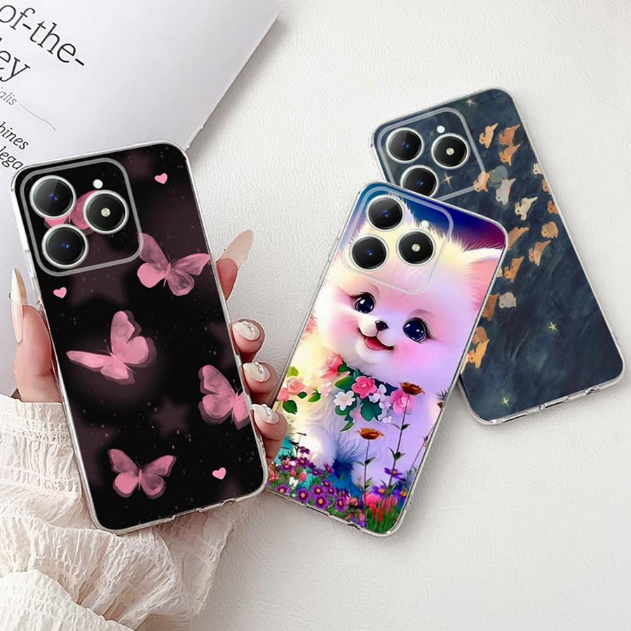 Для OPPO Realme C61 C63 Чехол C 61 RMX3939 Новый дизайн ТПУ Мягкий силикон Ударопрочный Coque Funda Для RealmeC63 C6 1 Чехол для телефона
