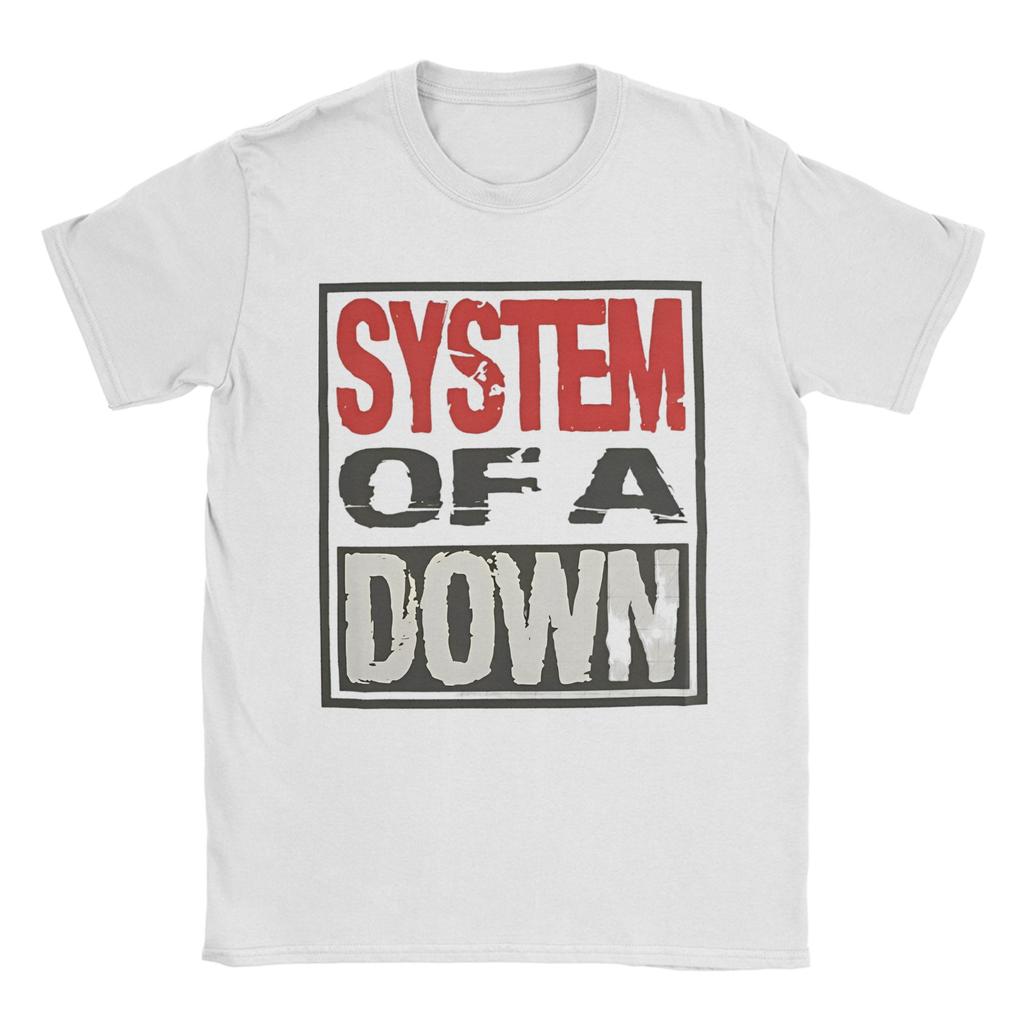 Футболки System Of A Down для мужчин 100% хлопок Креативные футболки с круглым вырезом Короткий рукав Одежда Идея для подарка