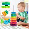 Safety Baby Stacking Puzzle Toys Spinning Colored Children's Toys  Birthday Gitfs