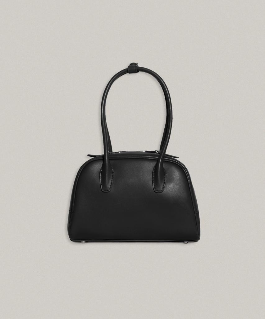 Komorebi Museum B01-S-1 Cow Leather Bowling Bag Small_Leather Black