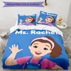 3pcs Ms. Rachel Educational Adventures pattern bedding set duvet cover set includes duvet cover &pillowcases, perfect all season bedroom decoration & 