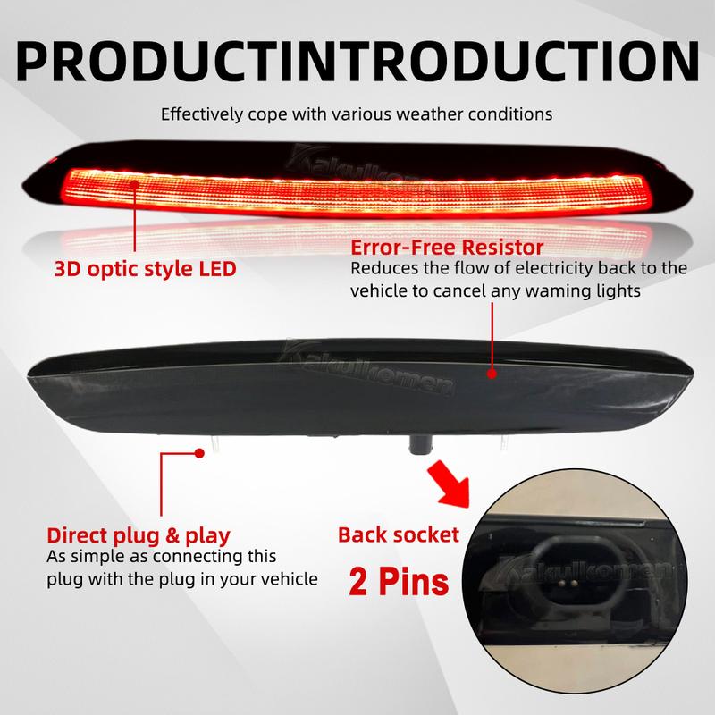 For JEEP RENEGADE 2015 2016 2017 2018- 68247167AA Car 3Rd Third Brake Stop Light High Mount Rear Brake Stop Lamp Signal Lamp