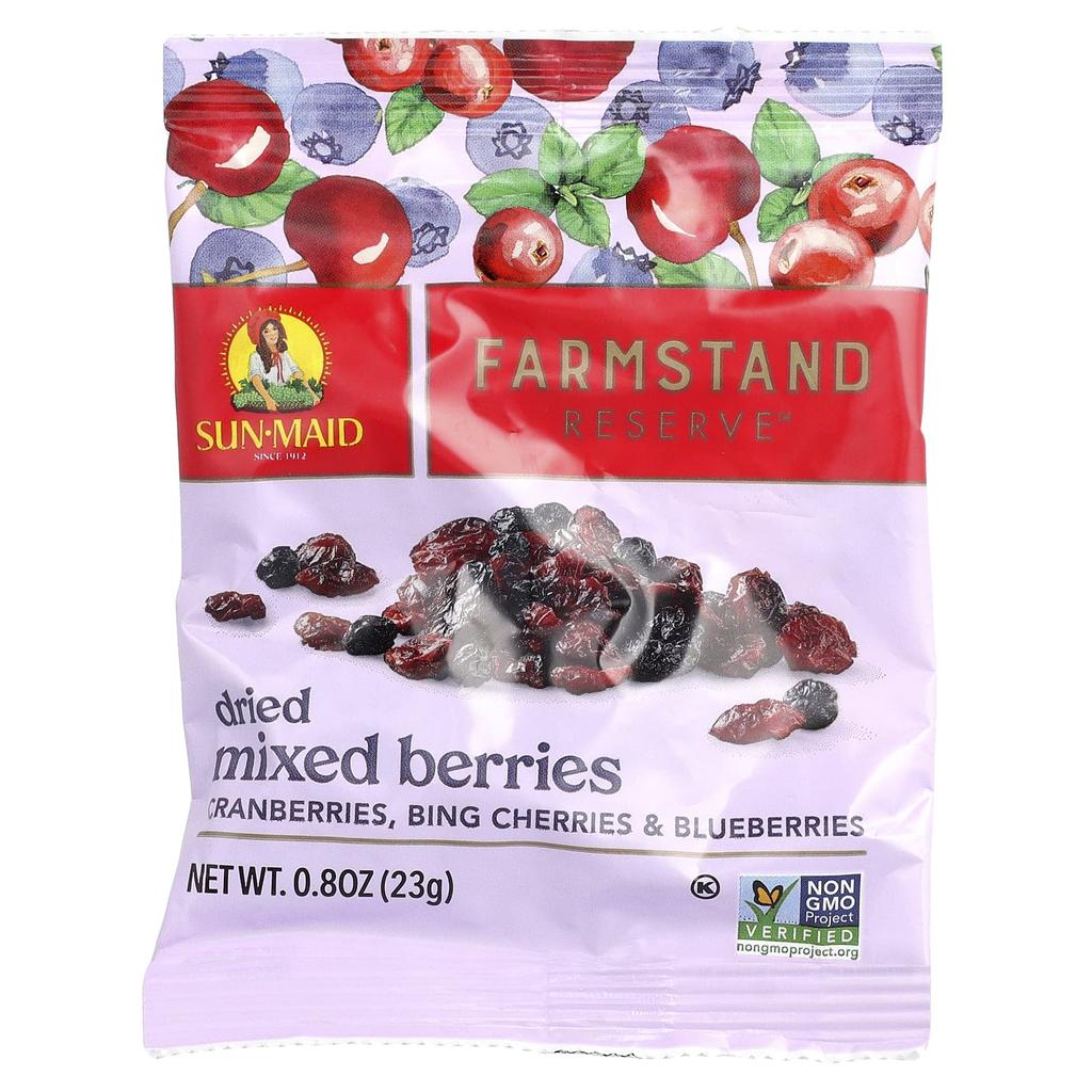Sun-Maid, FarmStand Reserve™, Dried Mixed Berries, 5 Pack, 0.8 oz (23 g) Each