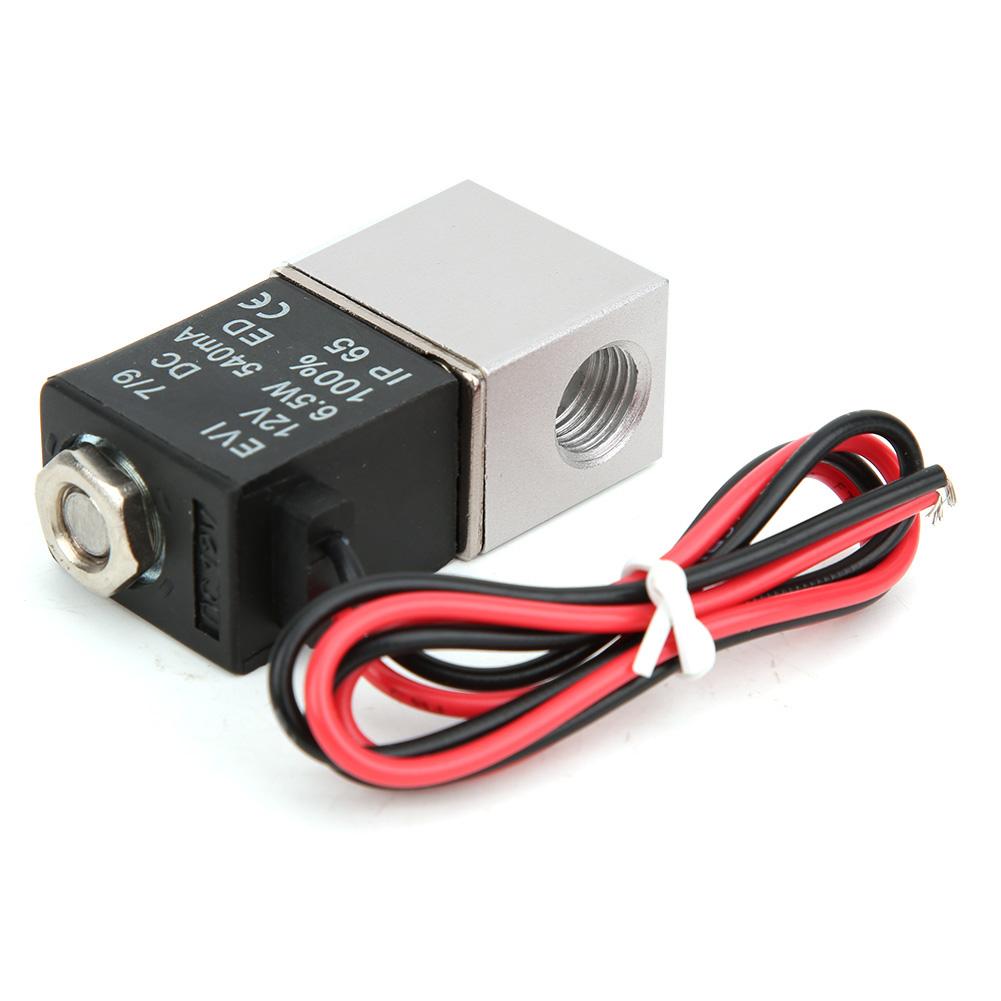 Быстродействующий электромагнитный клапан Вода Воздух Масло 2-позиционный 2-ходовой Корпус клапана из алюминиевого сплава DC12V G1/4"