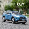 1:24 RAV4 Внедорожник Литой сплав Модель игрушечного автомобиля Звук и свет Детская игрушка Коллекционные предметы Подарок на день рождения