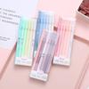 6 Pcs Aesthetic Morandi Color Gradient Gel Pen 0.5mm Black Ink Writing Pen Kawaii Student Stationery Cute Kid School Supplies