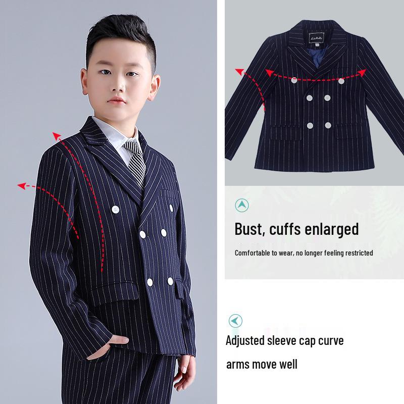 Пиджак в клетку большого размера для мальчиков - Детский костюм для выступлений 2023