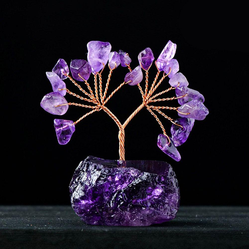 Рейки Чакра Энергия Счастливое Кристальное Дерево Многоцветные Деревья Фэн-Шуй Креативное Хрустальное Денежное Дерево