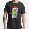 Plus Size S-3XL Vintage Merry Catmas Printed T-shirt  Men's Tops Fashion Clothes Tees