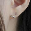 youngglow 14k square cubic ribbon piercing