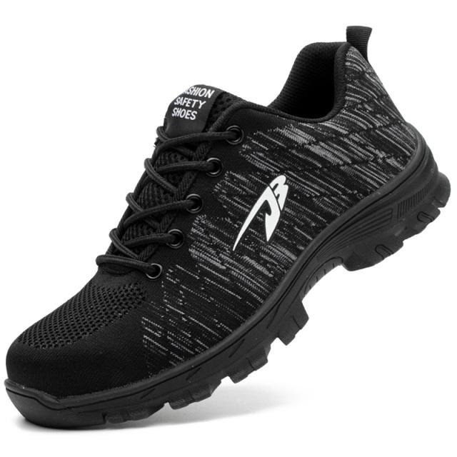 Indestructible Men Shoes Anti -Puncture Safety Shoes Work Sneakers Male Hiking Shoes Anti -Smash Steel Toe Shoes Security Footwear
