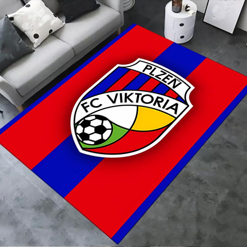 2025 New FC Viktoria Plzen Soccer Club Carpet Rug for Living Room Bedroom Home Sofa Decoration,Kids play Non-slip Floor Mat