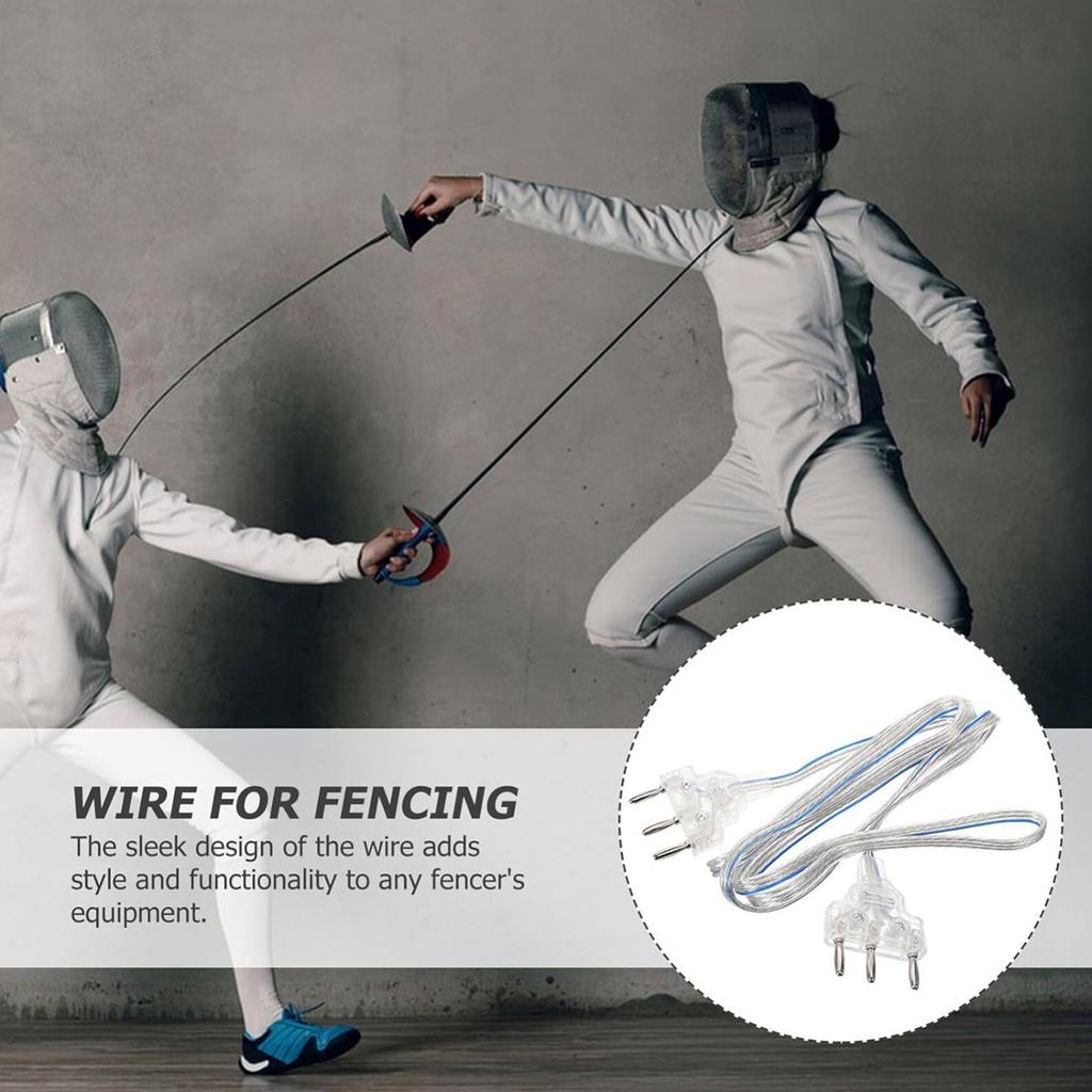 Foil Body Wire Fencing Epee Foil Hand Cord Light Weight Flexible Rockible Fencing Body Wire Pin Plug Body Cord Enduring