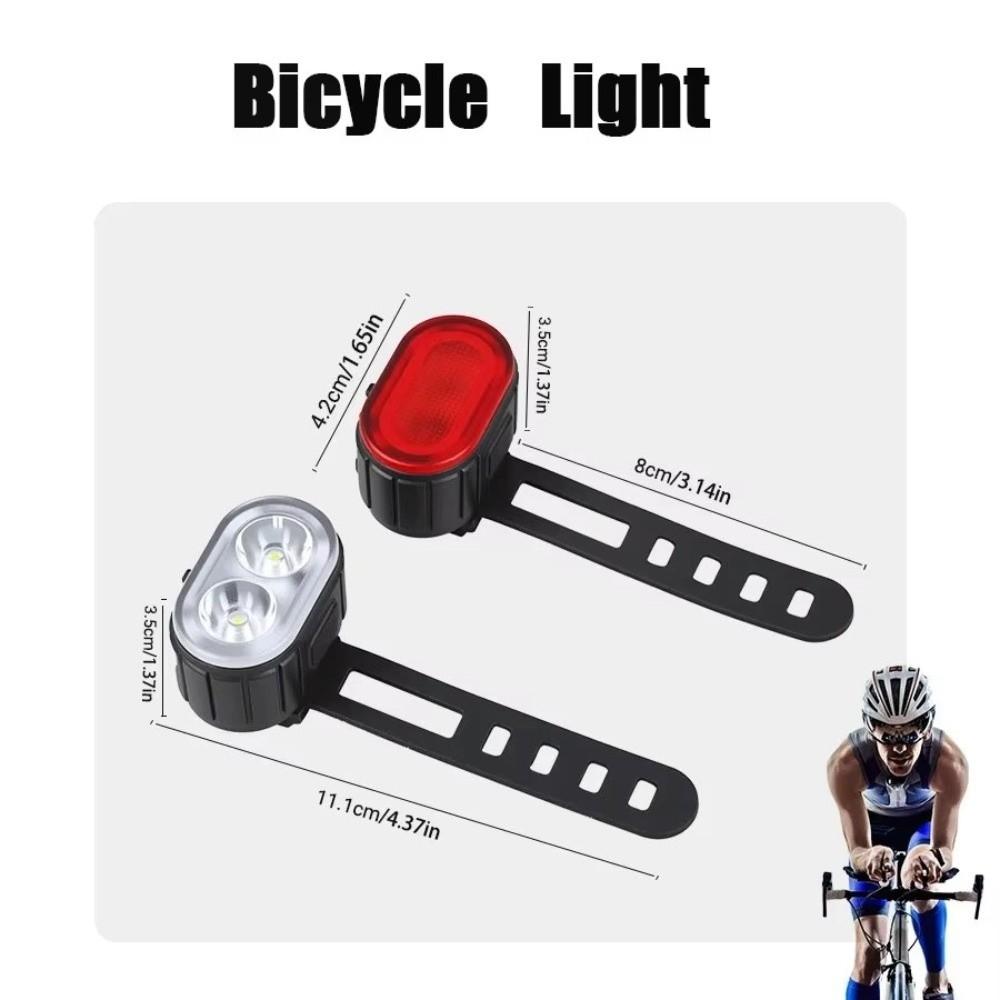 Waterproof Bike Warning Lamps USB Rechargeable Cycling Flashlights Outdoor Riding