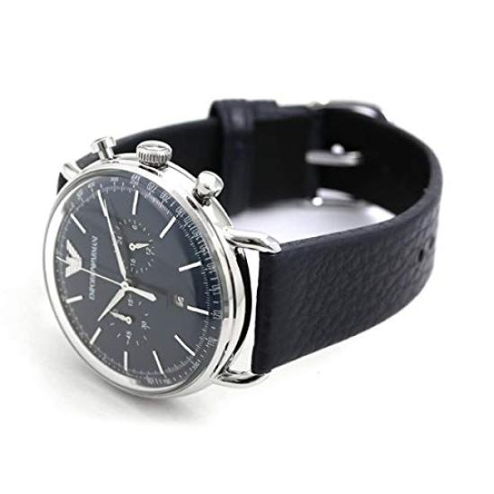 EMPORIO ARMANI Watch Chronograph Leather Strap Quartz AR11105 Navy [Emporio Armani] Men's [Item]
