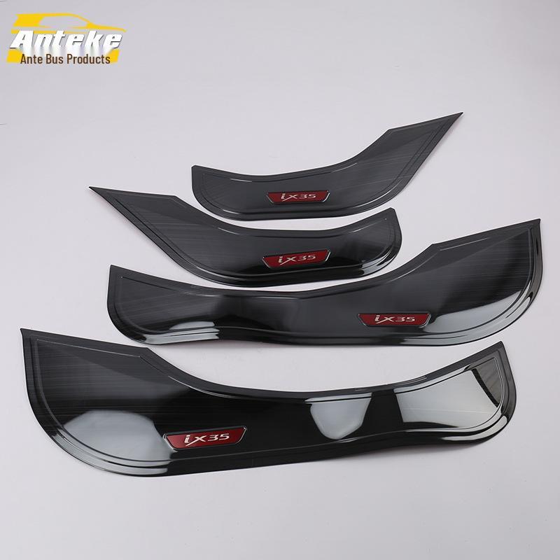Fits 18 Models: IX35 Anti-Kick Pad Sequins, Stainless Steel Door Armrest Box Kick Plate, Decorative Sticker Accessories