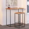 Table Top 60 x 40 x 2.5 cm Rectangular Solid Acacia Wood Live Edge