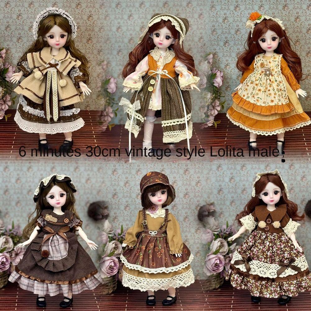 Attractive Eyes Princess Dress Up BJD Dolls Long Hair Princess Makeup Ball Joint Doll Girl Gift