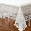 Table Cloth White Glass Yarn Lace Table Cover Hollow Out Europe Embroidered Table Dining Tablecloth Flower Romantic Coffee Cover