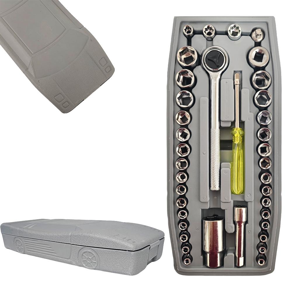 Heavy-Duty Carbon Steel Mechanical Tool Set, 40-Piece Case, Essential for Every Garage-M