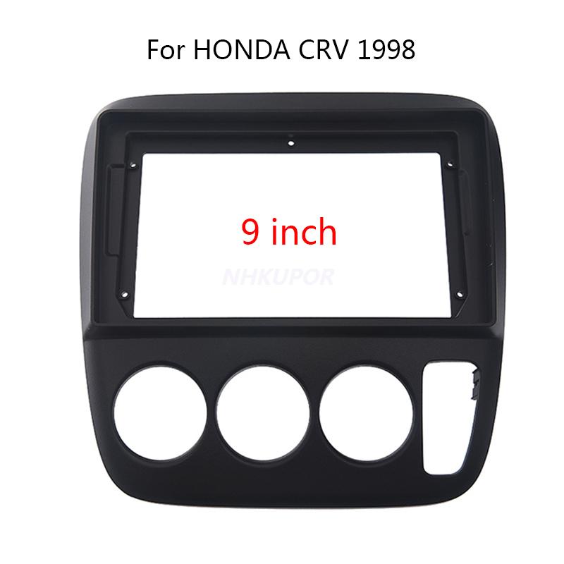 9" 2 Din головное устройство автомобильного радиоприемника для HONDA CRV CR-V 1998 Авто Стерео Аудио Плеер DVD Панель Комплект Рамка Лицевая Панель