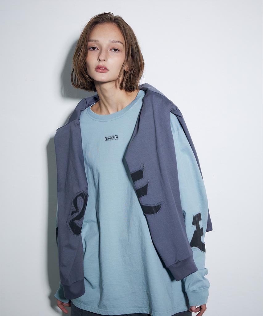 EPISODE UNTITLED Cutting Printing Patch Long Sleeves_Blue